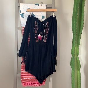 Tribal long sleeve romper